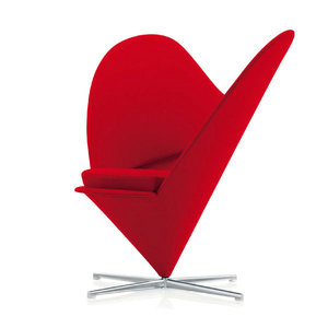 心型玻璃钢扪布椅子